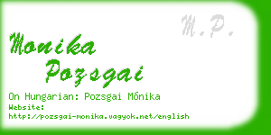 monika pozsgai business card